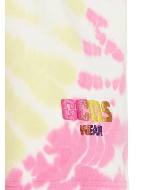 Gcds Pink T-Shirt Tie Dye' for men