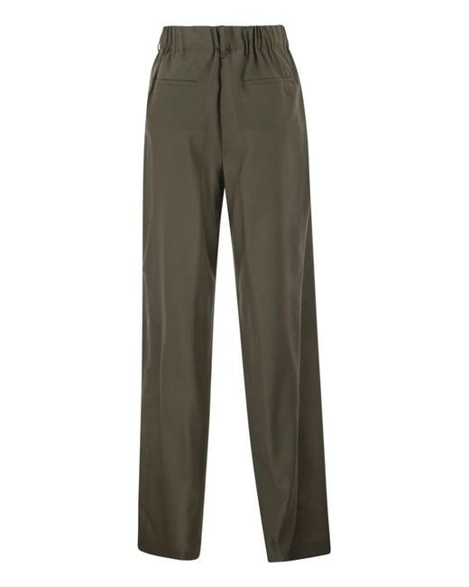 Herno Green Military Elastane Trousers
