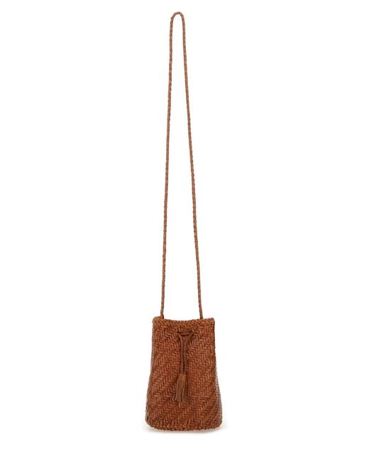 Dragon Diffusion Brown Borsa "Pompom Double Jump"
