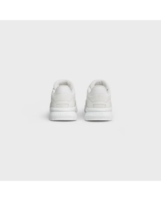 Céline White Low Laceup Sneaker