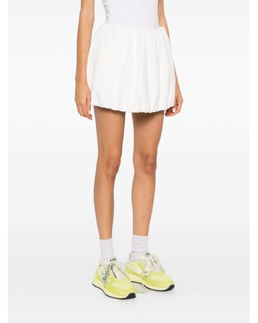 DUNST White Cotton Mini Skirt