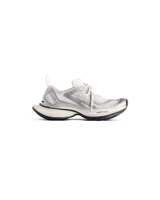 Balenciaga White Circuit Canvas Low-Top Sneakers for men