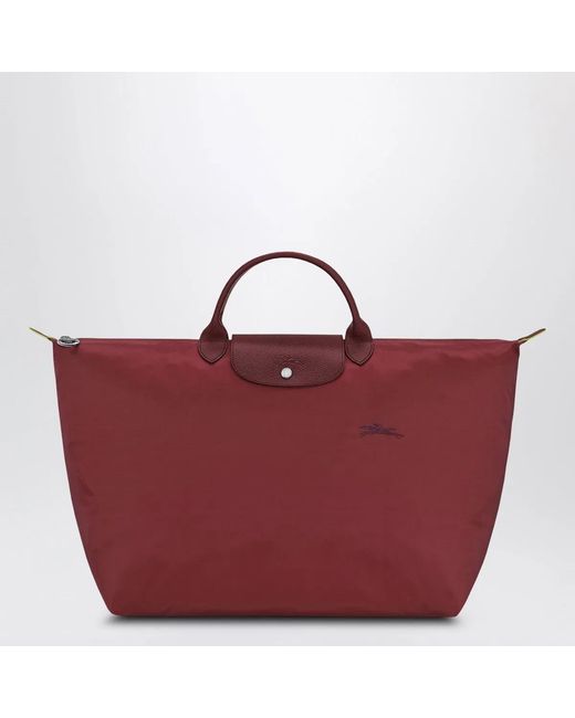 Longchamp Red Le Pliage L Travel Bag Pomegranate