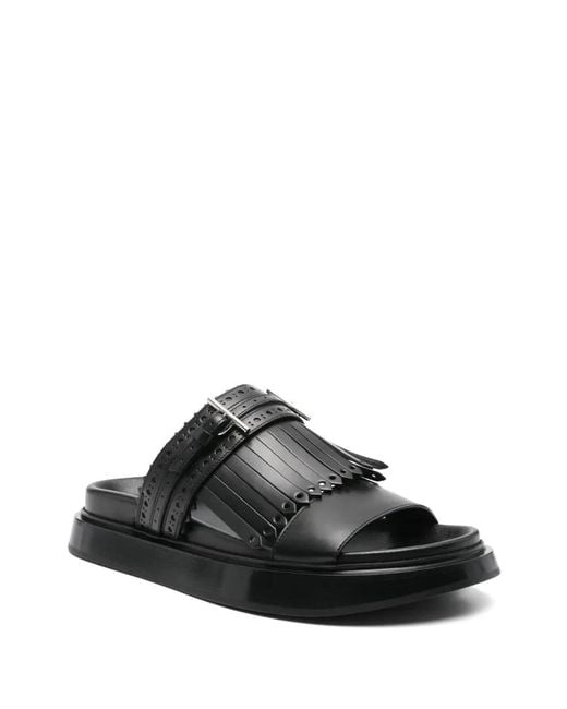 McQueen Black Sandal S.Rubber