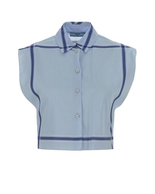 Prada Blue Camicia