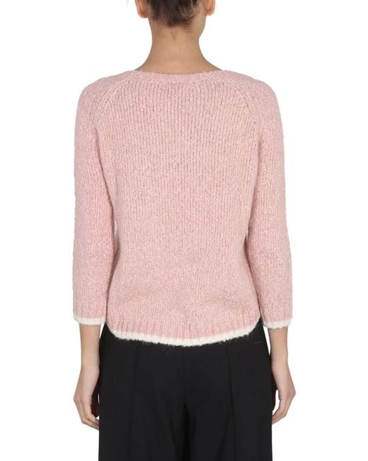 Aspesi Pink Alpaca Blend Sweater