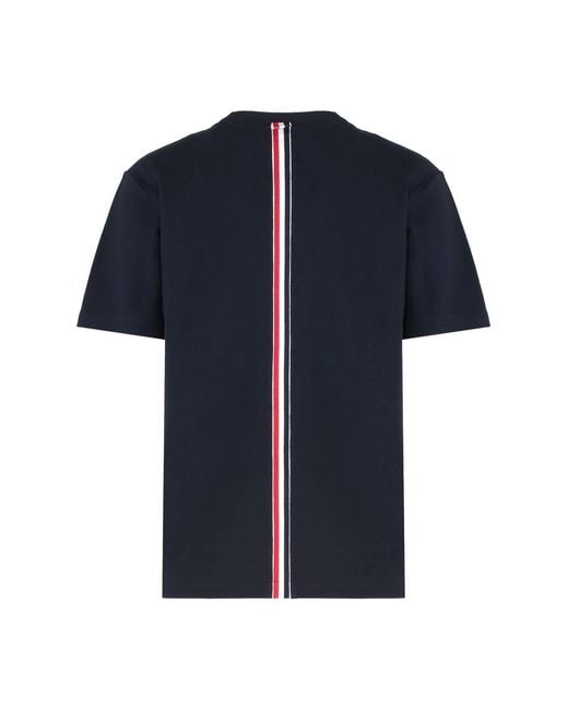 Thom Browne Blue Classic Piqué T-Shirt