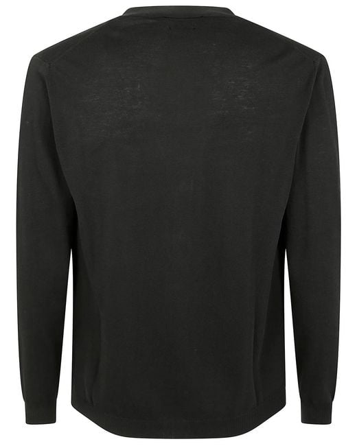 Daniele Fiesoli Black Bottons Cardigan for men