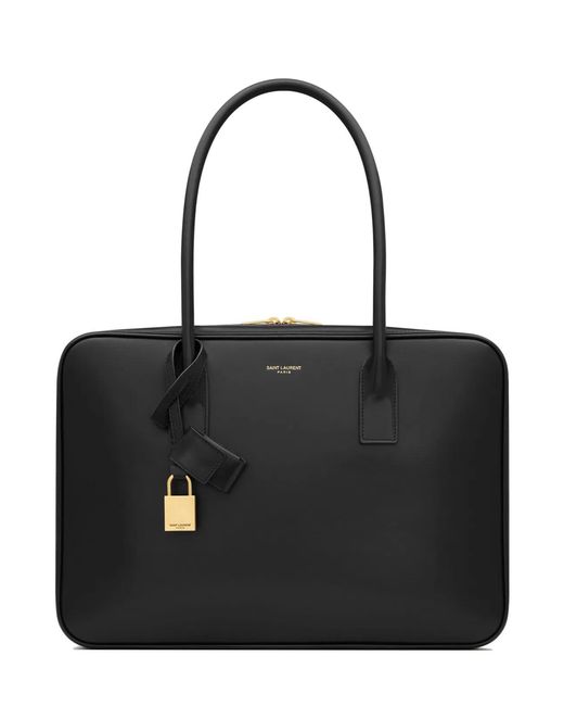 Saint Laurent Black Calf Skin Shoulder Bag