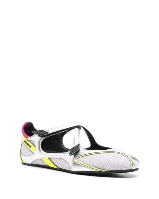 The Attico White "Floor 01" Ballerina Flat