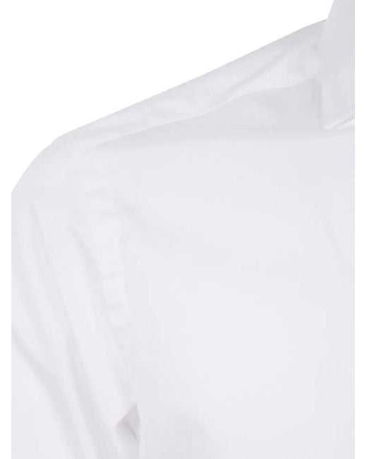 Barba Napoli White Classic Popeline Shirt for men