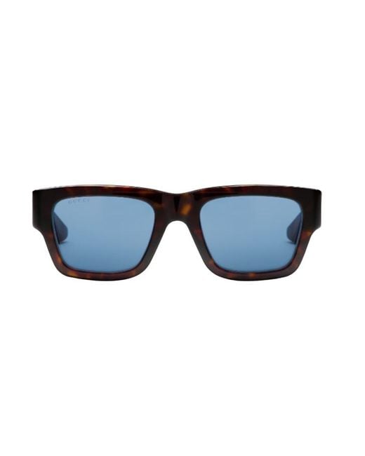 Gucci Black Rectangular Frame Sunglasses for men
