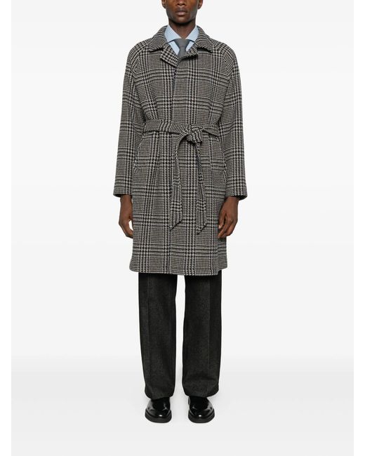 Tagliatore Gray Wool Coat for men