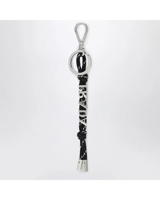 Prada Black Fabric Key Ring for men