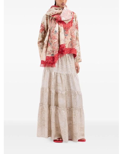 Pierre Louis Mascia Natural Silk Long Skirt
