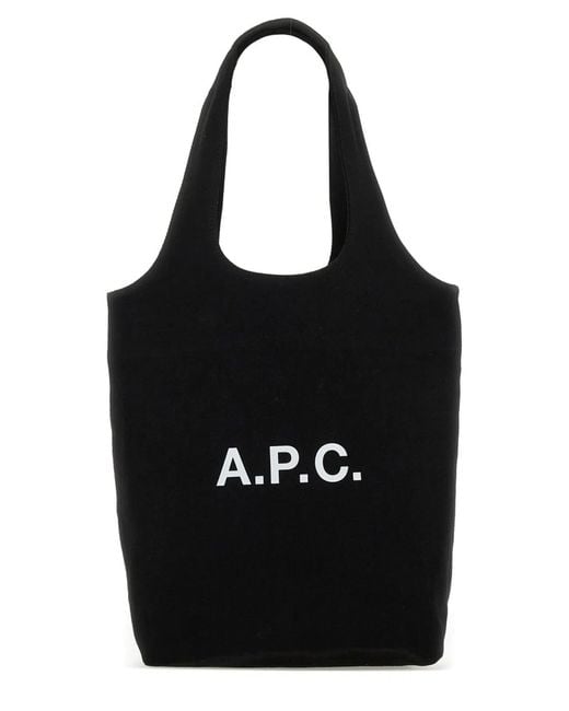 A.P.C. Black Ninon Small Shopper Bag