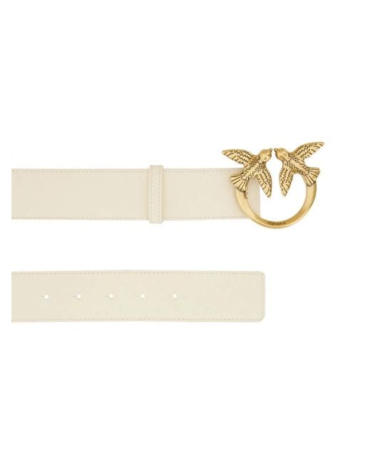 Pinko White Genuine Leather Stylish Belt