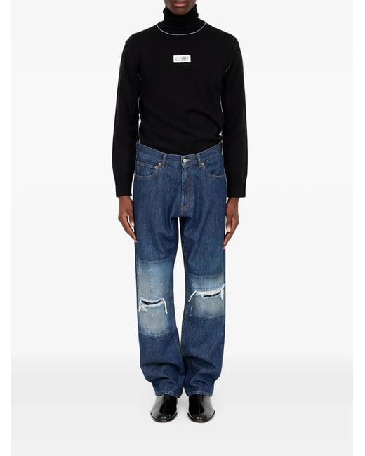 MM6 by Maison Margiela Blue Pants 5 Pocket for men