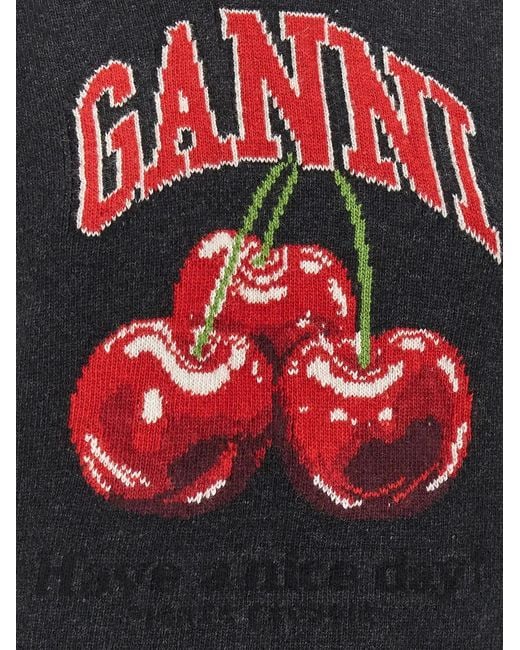 Ganni Black 'Cherry' Vest