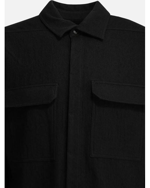 Rick Owens Black Work Shirt for men