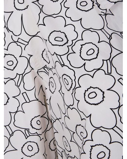 Marimekko White Standardi Piirto Unikko Shirt