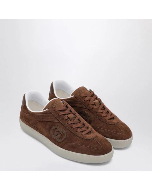 Gucci Brown Suede G75 Sneakers for men