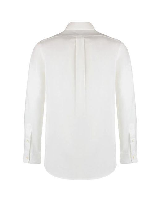 Polo Ralph Lauren White Stretch Cotton Shirt for men