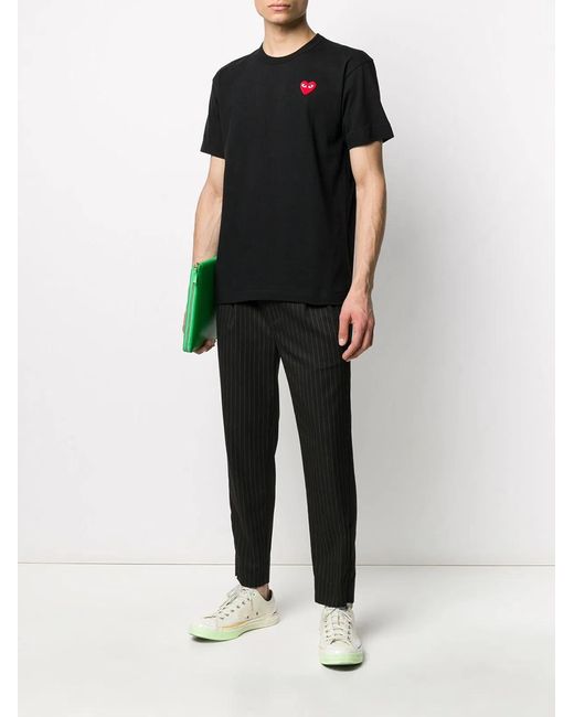 COMME DES GARÇONS PLAY Black Cotton Heart Logo Patch Tee for men