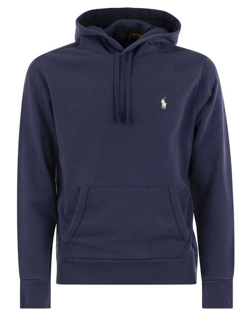 Polo Ralph Lauren Blue Hooded Sweatshirt Rl for men