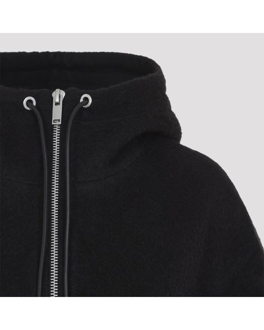 Studio Nicholson Black Etna Zip Through Hooded Jacket