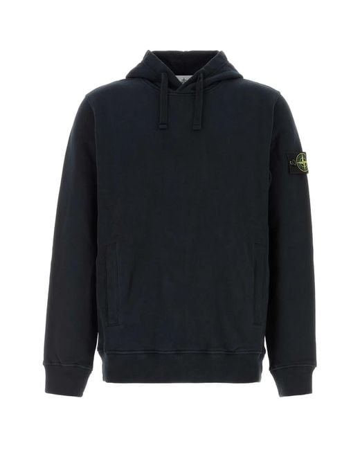 Stone Island Blue Hoodie Sweater for men