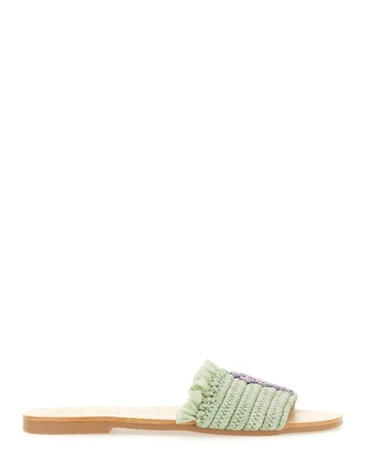 Manebí White Manebi Sandal With Logo