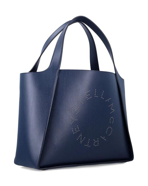 Stella McCartney Blue Perforated Logo Tote