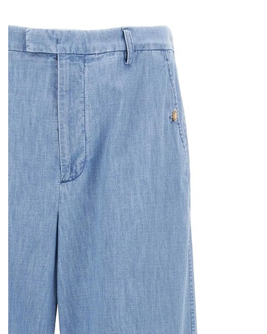 Valentino Garavani Blue Turn-Up Jeans for men