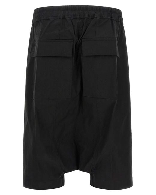 Rick Owens Black 'Rick S Pods' Bermuda Shorts for men