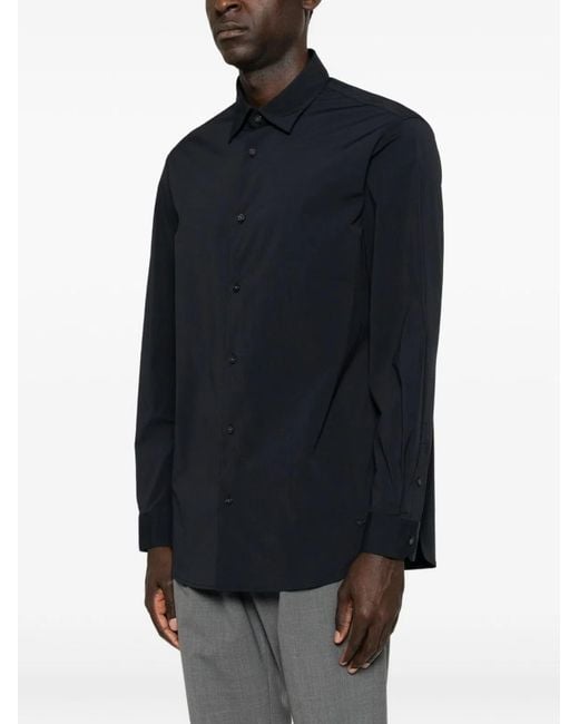 Emporio Armani Blue Nylon Shirt for men