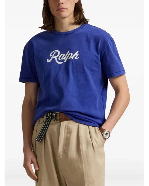 Polo Ralph Lauren Blue Jersey T-Shirt for men