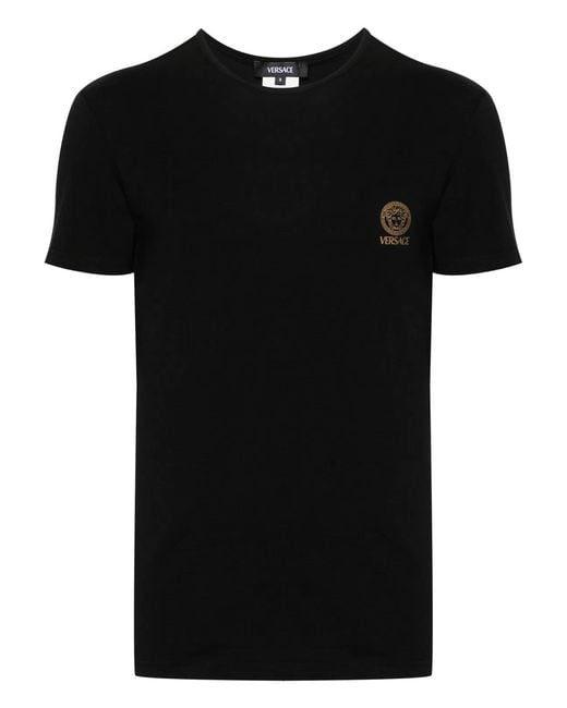 Versace Black Tshirt Intima Medusa for men