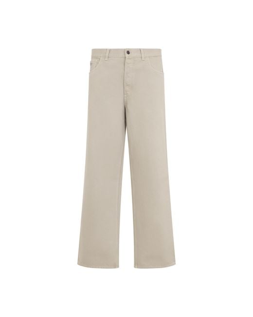 Prada Natural Five-Pocket Old Denim Jeans for men