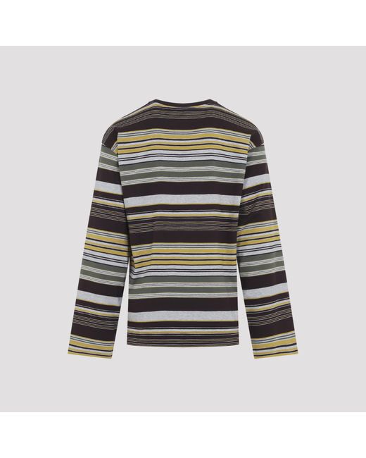 Dries Van Noten Black Burgundy Hember T-Shirt for men