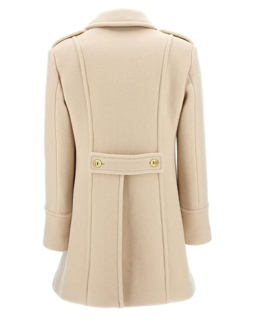 Tom Ford Natural Single-Breasted Wool Coat