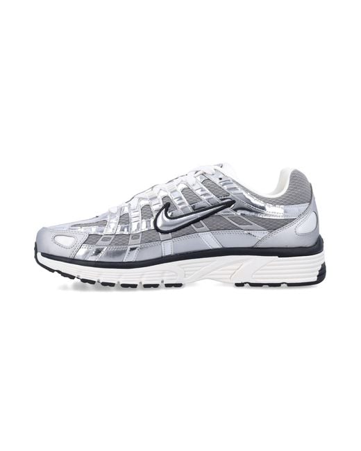 Nike White P-6000 Metallic Sneakers for men