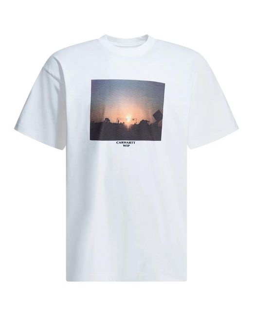 Carhartt White "Warm Views" Crewneck T-Shirt for men