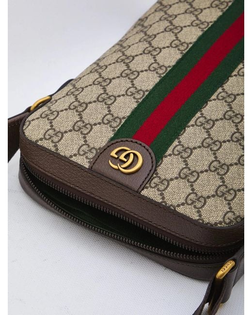 Gucci Natural Ophidia Shoulder Bag Small Size for men