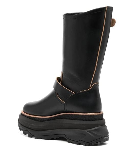 Sacai Black Engineer Boots