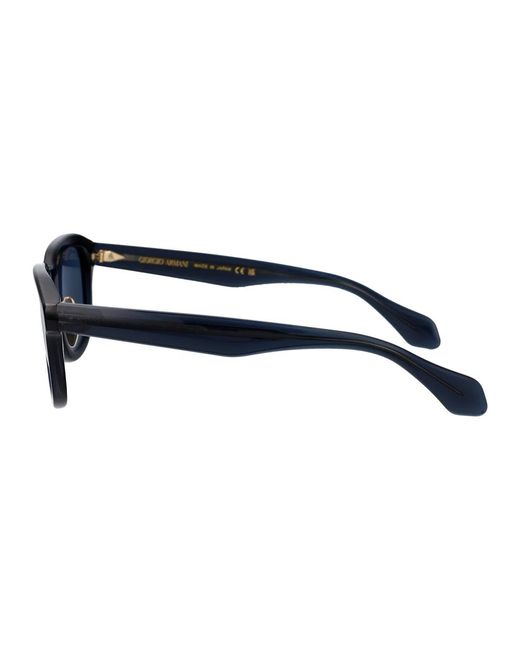 Giorgio Armani Blue Transparent Acetate Sunglasses