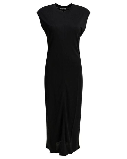 AMI Black Long Sheath Dress