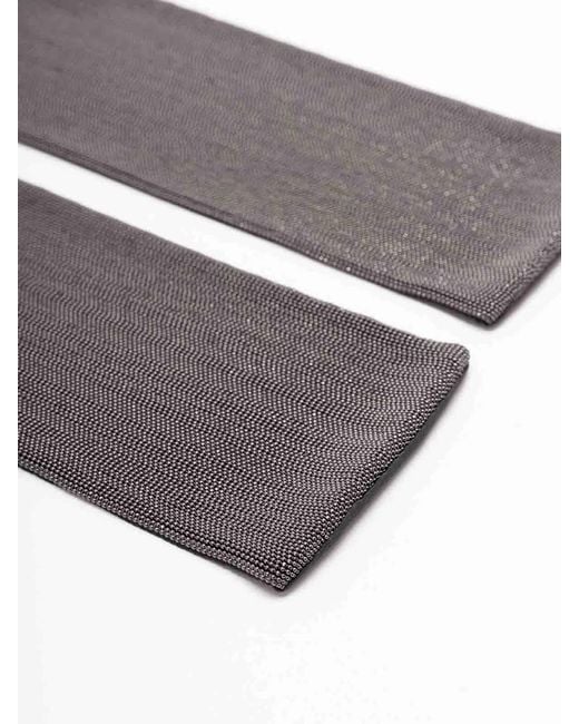 Brunello Cucinelli Gray Brass Scarf
