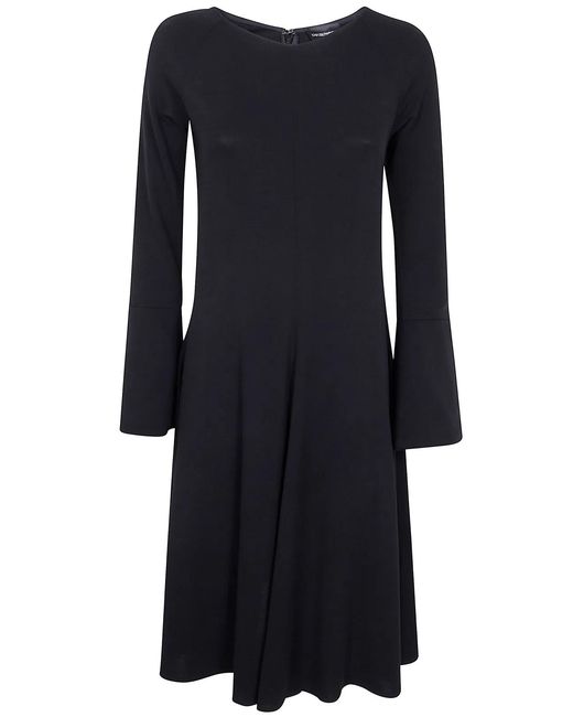 Emporio Armani Black Long Sleeve Stretch Dress