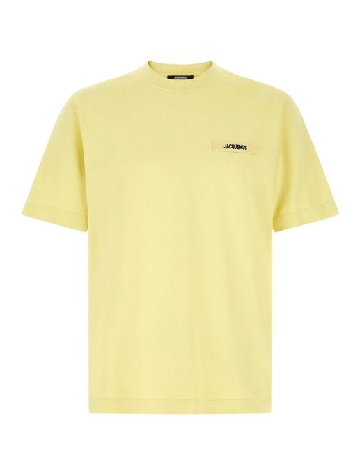 Jacquemus Yellow 'Le T-Shirt Gros-Grain' T-Shirt for men